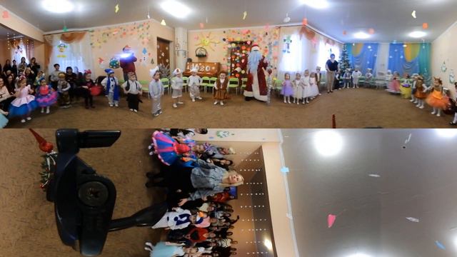 Хоровод детишек с Дедом Морозом. Round dance of kids with Santa Claus. 孩子们与圣诞老人的圆舞。 смотреть онлайн