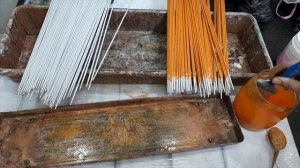 Сочные оранжевые трубочки. Красим без разводов и проплешин