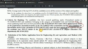 TS EAMCET 2022 BIPC & MPC ELIGIBILITY COURSE DETAILS