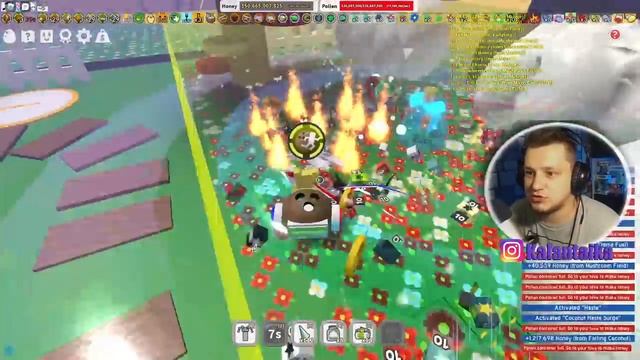 КАК Я ФАРМЛЮ МЁД В КРАСНОЙ ПЫЛЬЦЕ! СИМУЛЯТОРЕ ПЧЕЛОВОДА! BEE SWARM SIMULATOR ROBLOX!