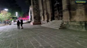 Ночной парк в Мехико. Ночная жизнь столицы Мексики.#245