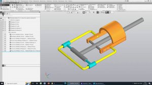 Схематичная сборка механизма швабры в Компас-3D