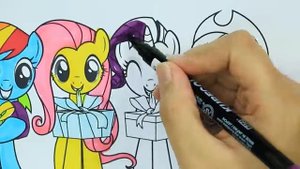 Мой маленький пони Раскраска - Окрашивающий Мой маленький пони - Маленькие руки раскраски для детей