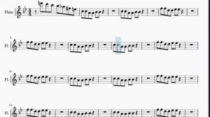 Flute Sheet Music: How to play Underground Theme (Super Mario 3D World) by Mahito Yokota