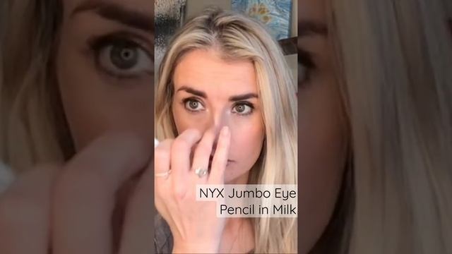 NYX Cosmetics Jumbo Eye Pencil in Milk Demo and Tutorial - #shorts