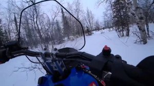 В первый раз выехал на снегоходе Стелс капитан 200 в тундру в -35 мороза