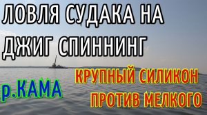 ЛОВЛЯ СУДАКА НА ДЖИГ СПИННИНГ. РЕКА КАМА. КРУПНЫЕ ПРИМАНКИ ПРОТИВ МЕЛКИХ.