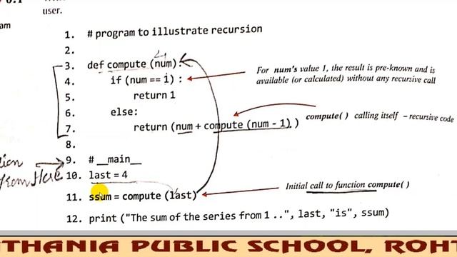 Pathania Main Campus; Class 12; ch-6; Recursion; CSc with PYTHON; Intro to recursion with example смотреть онлайн