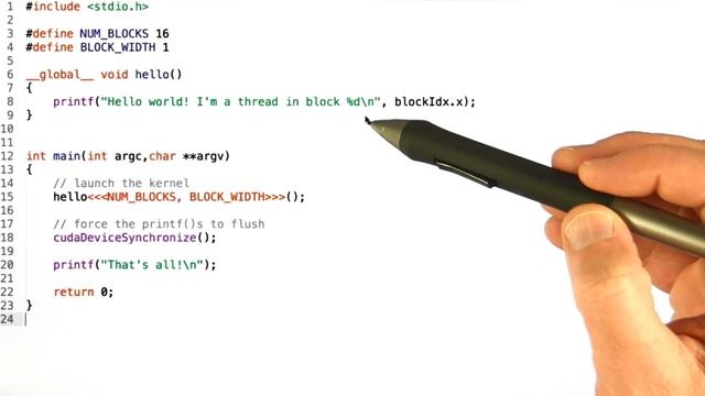 A Thread Block Programming Example - Intro to Parallel Programming смотреть онлайн