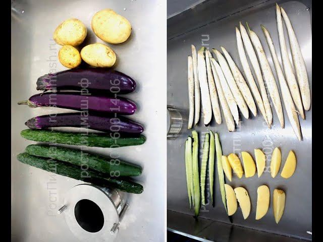 Обзор Машины нарезки картофеля (овощей) по-деревенски VS от РостПищМаш смотреть онлайн