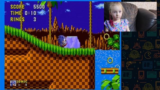 Соня и папа играют в Соника смотреть онлайн