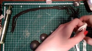 Колье из крупных полых бусин. Имитация вязания из полимерной глины