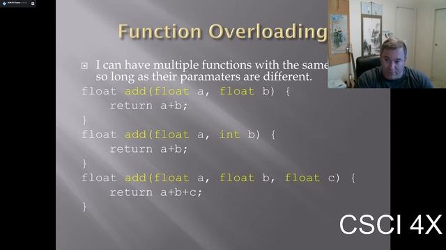 Function Overloading and Commenting Code