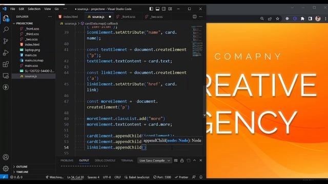 HTML, CSS, JAVASCRIPT AND SASS | LANDING PAGE | Cards Section | WEB DEVELOPMENT | part 2 смотреть онлайн
