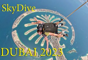 Прыжок с парашютом над пальмой Джумейра, Дубай. SkyDive Dubai 2023