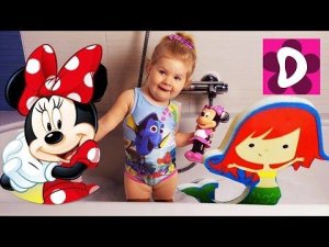 ✿ Minnie Mouse и Игрушки для Ванной 3D сцена Королевство Русалочки Meadow Kids Mermaid Minnie Mouse