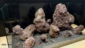 Лава вулканическая. Аквариум 180 литров. Хардскейп