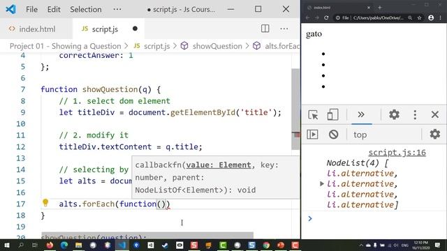 Creating a Basic Quiz - JavaScript Tutorial