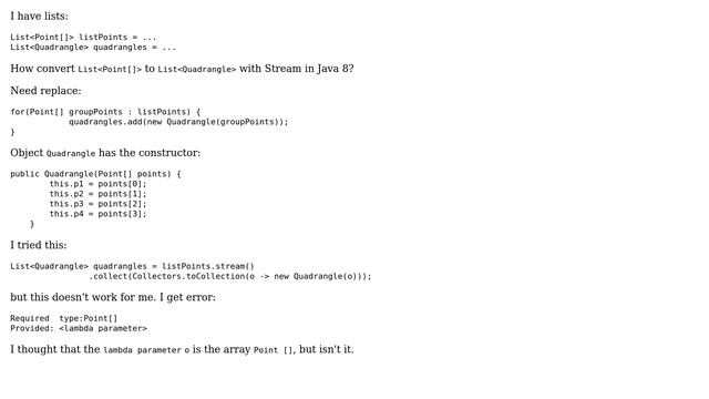 How to convert List＜FirstObject[]＞ to List＜SecondObject＞ with Stream in Java 8? смотреть онлайн
