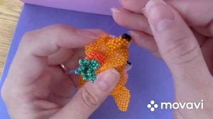 9 часть Туториал Морковный корги #амигурумиизбисераЛапки зеркальное плетение #бисероплетение #бисер