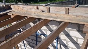 Строительство бани из газобетона в ЖК Назарово. Заливка армопояса