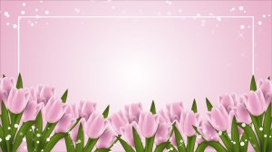 Розовый фон - футаж цветы тюльпаны. Анимация заставка для монтажа видео.