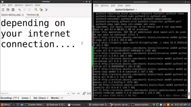 Odoo Community version installation in virtualbox on ubuntu server смотреть онлайн