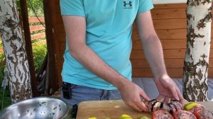 ФАРШИРОВАННЫЕ ОВОЩИ В КАЗАНЕ НА КОСТРЕ | На большую компанию