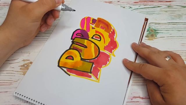 ГРАФФИТИ - PUBG !!! КАК НАРИСОВАТЬ? !!! урок граффити graffiti logo ПУБГ