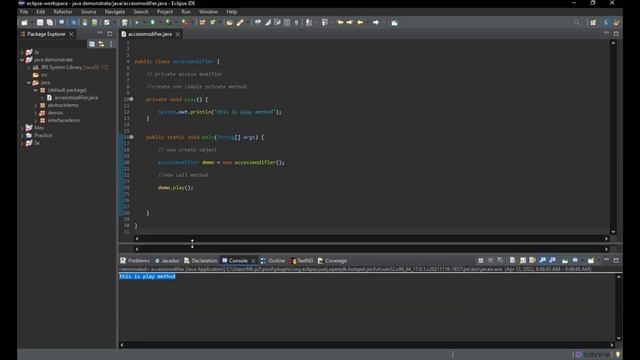 what is private access modifier in java language смотреть онлайн