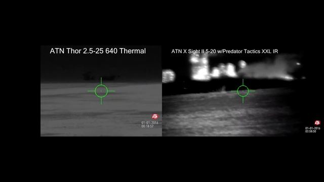 ATN X Sight II 5-20 and ATN ThorHD 2.5-25 640 Split Screen Coyote Kill смотреть онлайн