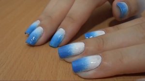 Маникюр градиент в домашних условиях