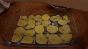 Рыба запечённая с овощами.