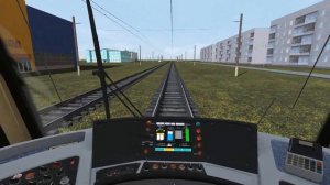 Trainz 19. 71-407 по маршруту №5.Ялтанский трамвай