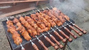 Жарим шашлычек на работе