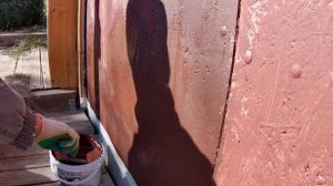 Покрасил каркасный гараж резиновой краской