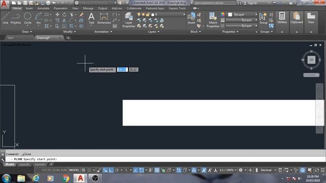 AutoCAD 2019 learn full tutorial Line Tool or Polyline, Circle, UCS смотреть онлайн