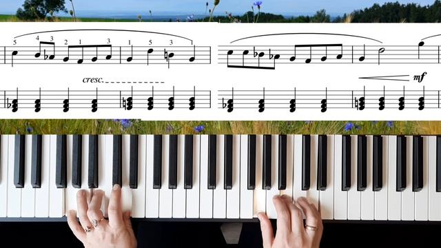 ЛЕГКАЯ ПЕСНЯ НА ПИАНИНО. Полюшко-поле Книппер.