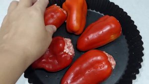 Фаршированные перцы. супер простой рецепт, и быстрое приготовление.