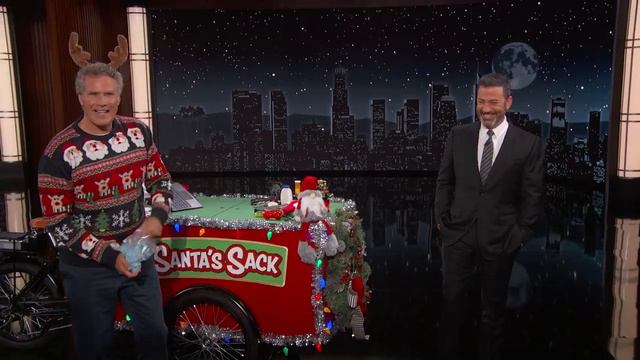 Will Ferrell Sells His Crap for Christmas During Jimmy Kimmel’s Monologue