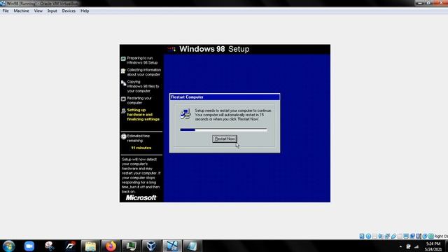 Installing Windows 98 on VirtualBox смотреть онлайн