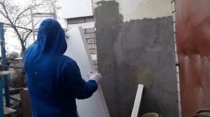 Утепление пенопластом,угол пелиастра