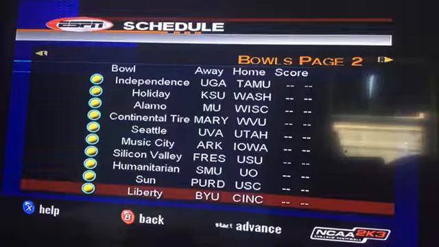 NCAA College Football 2K3 Season 2 Bowl Selection Show смотреть онлайн