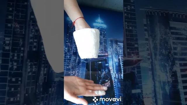 Цветочный горшок из пластикового стакана своими руками.