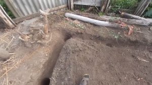 Стройка сарая . Фундамент.