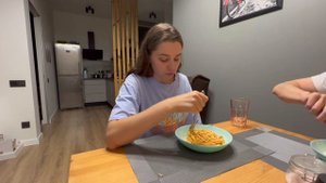 13; MUKBANG, рецепт пасты с креветками в соусе том ям ?