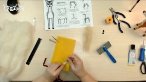 Олененок на каркасе в технике валяние Часть 1