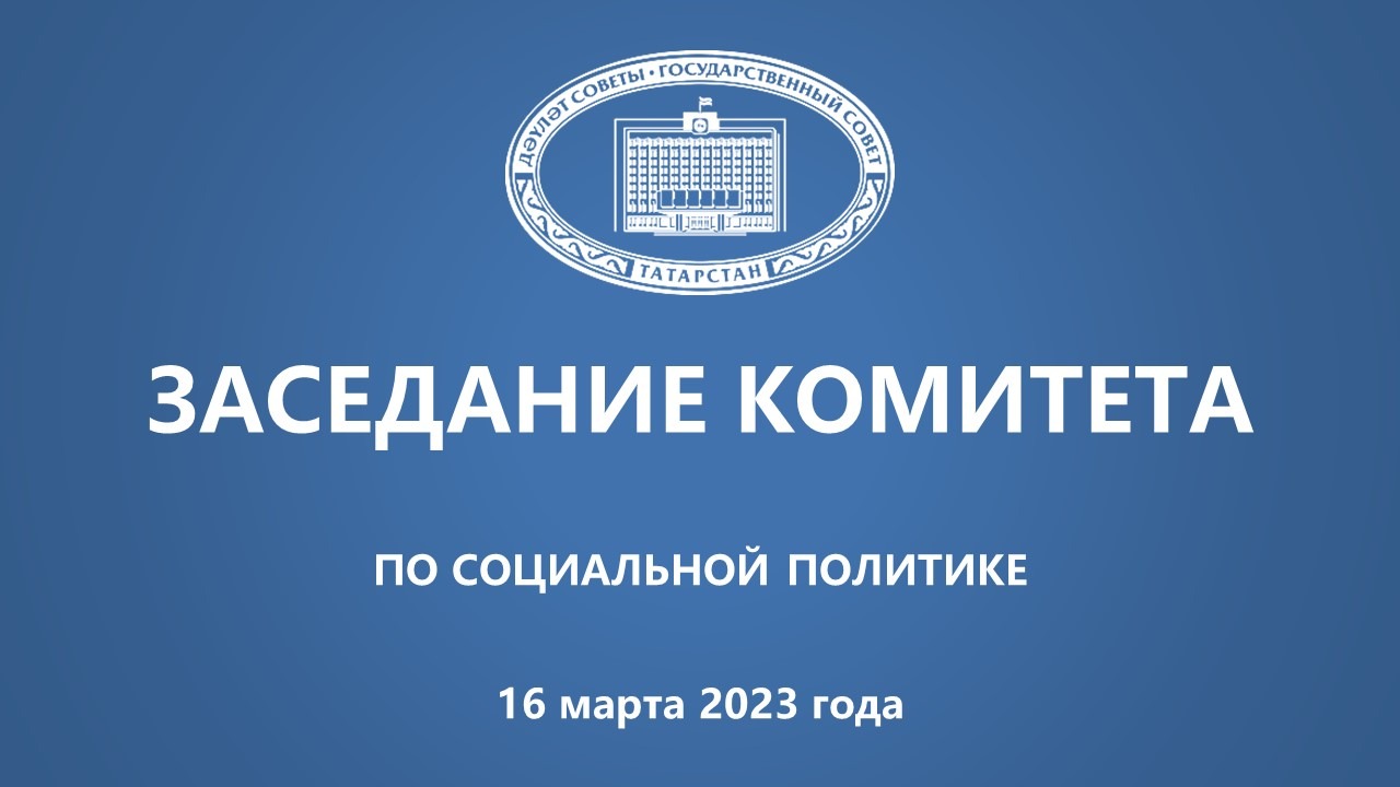 16.03.2023 заседание Комитета ГС РТ по социальной политике