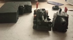 Кв-3 и Штурм тигр из пластилина