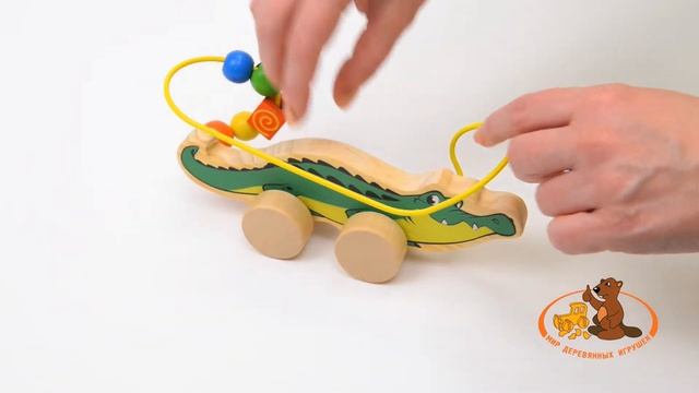 Деревянная игрушка каталка-лабиринт "Крокодил", МДИ Д362 смотреть онлайн